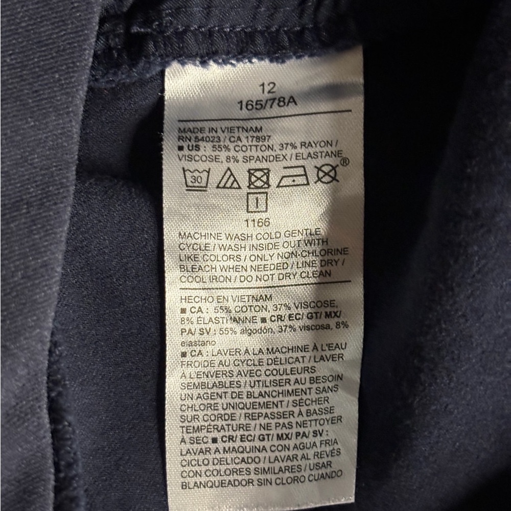 Old Navy Navy Maternity Full Panel Pixie Straight… - image 6